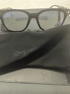 Chrome Hearts Black Sunglasses with Silver Detailing